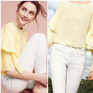 ANTHROPOLOGIE LILKA crop blouse